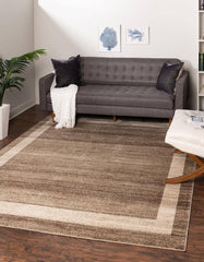 Unique Loom Maria Del Mar Area Rug (8' x 8' Square - Light Brown)